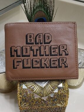 90s The Original BMF Brown Leather Bifold Wallet
